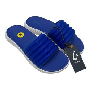 OluKai Men’s Komo Sandals Slides‎ Size 9 in Sunset Blue NWT